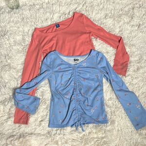 SO, Old Navy Long Sleeve Girls Shirt Bundle Size M 8 Boho Hippie Floral